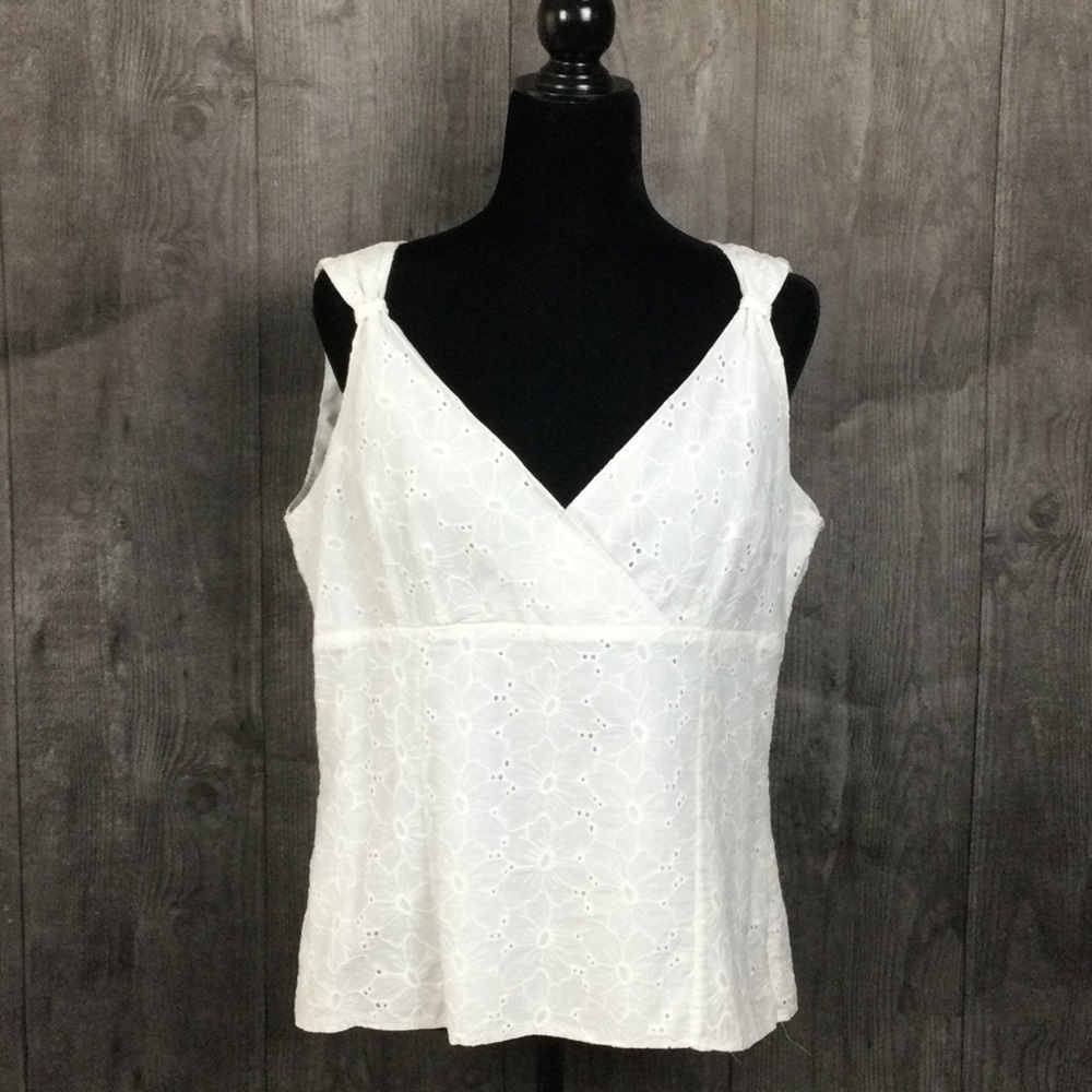 Ann Taylor Factory women’s plus 14 eyelet blouse